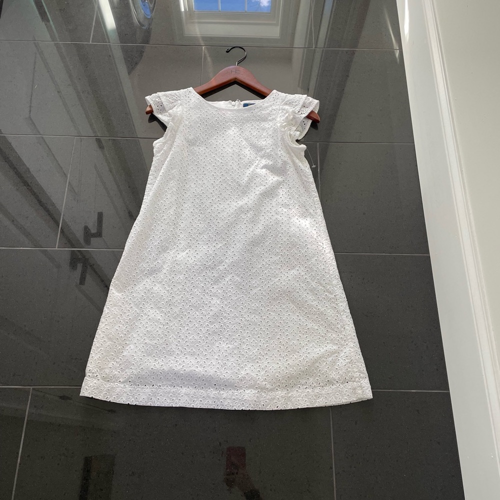Polo by Ralph Lauren White Eyelet Kids Dress